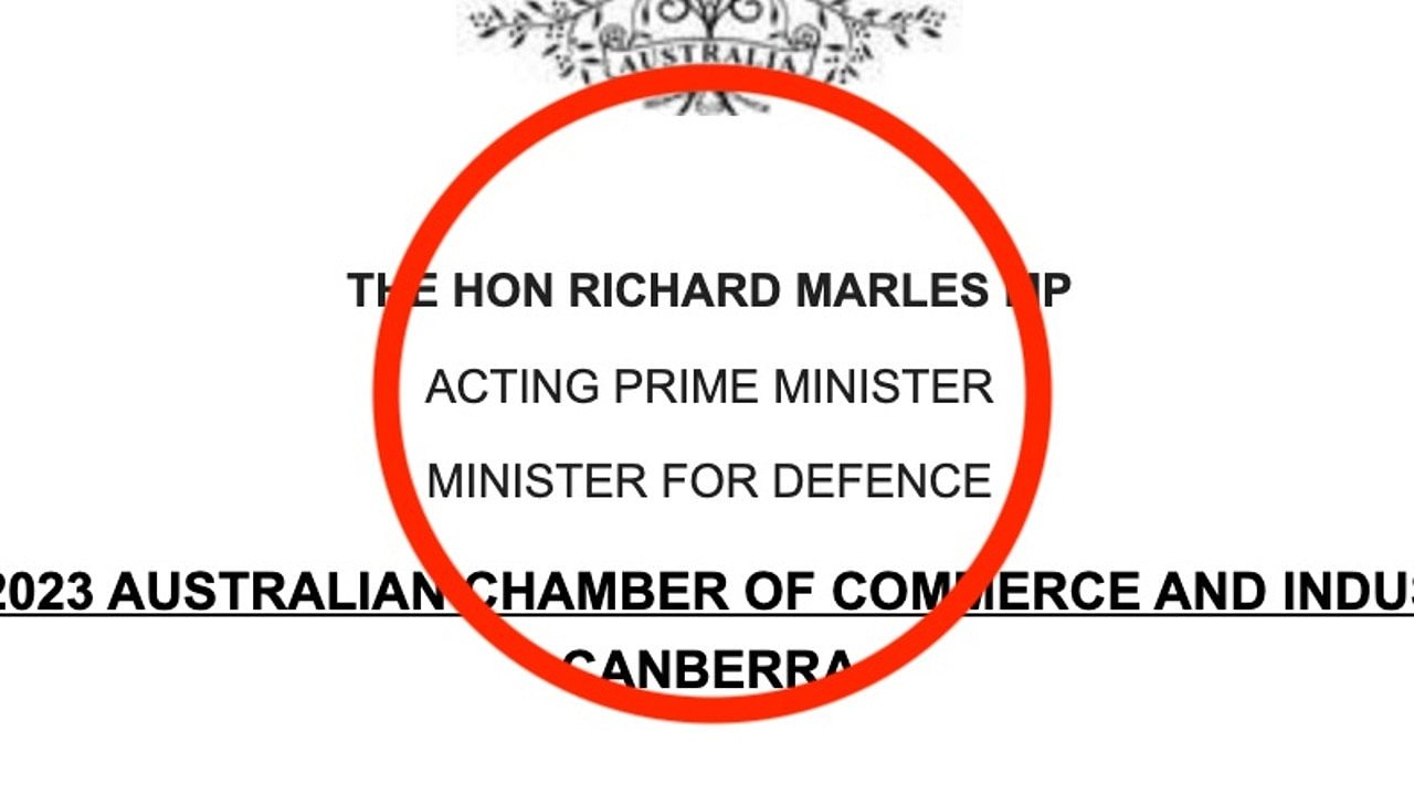 The acting Prime Minister Richard Marles didn’t shy away from making his promotion known. Picture: supplied.