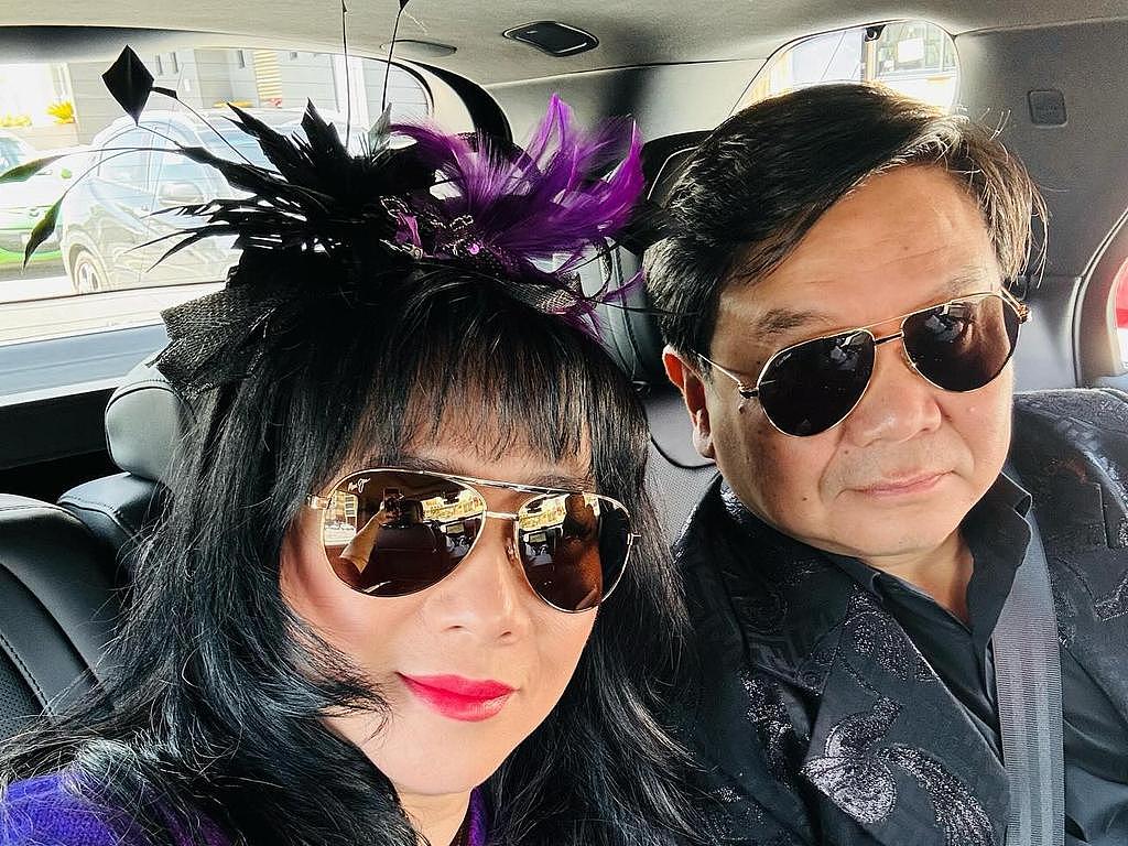 Ben Huynh and Le Thach on their way to The Birdcage at the Melbourne Cup. Ms Le Thach is not accused of any wrongdoing.