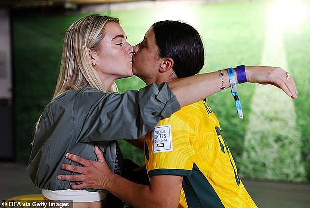 The pair continued their romance in the lead-up to the Olympics in 2021 where - following America's defeat of Australia in the semi-finals - they were photographed together. Their on-pitch embrace made headlines