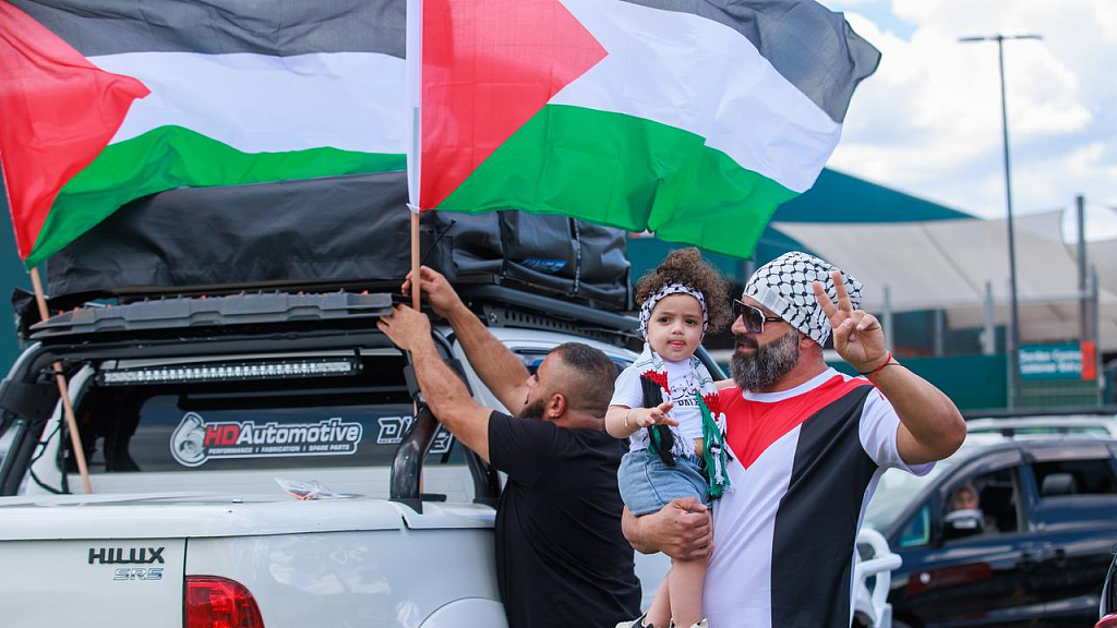悉尼亲巴勒斯坦车队集结，上街示威！抗议队伍中包括小孩（组图） - 4