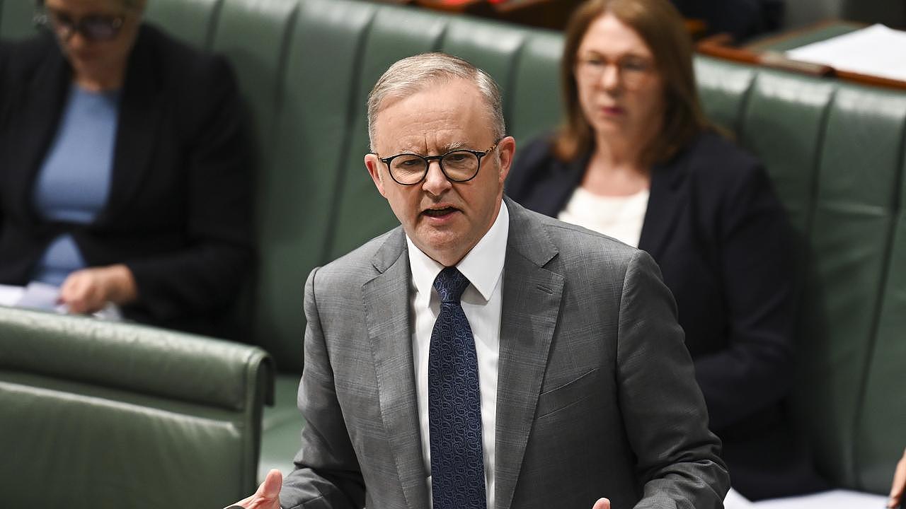 Anthony Albanese during for Question Time at Parliament House in Canberra. His government will announce a $255m injection into tracking of detainees. Picture: NCA NewsWire / Martin Ollman