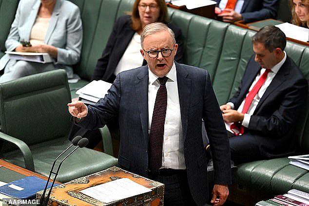 Anthony Albanese speaks during Question Time in the House of Representatives on November 27, 2023. He could eventually be joined by an extra 49 MPs in the chamber
