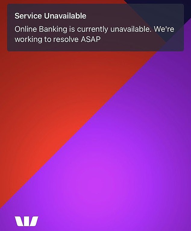 Westpac customers found their accounts had vanished on online banking on Monday night before the big four bank let them know an hour later the service was down