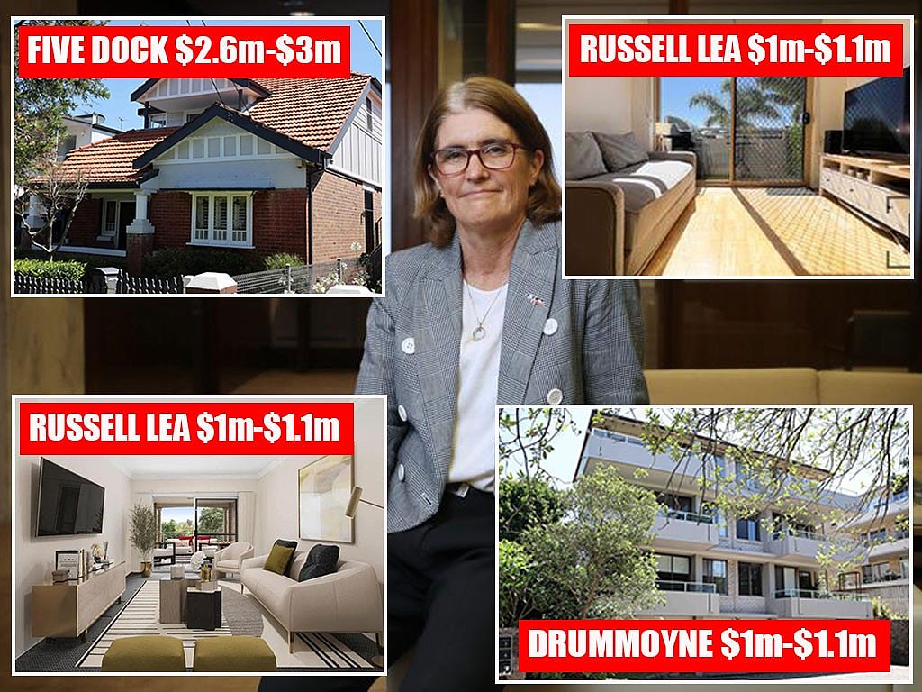 Reserve Bank governor Michele Bullock and some of her properties. Pictures: News Corp