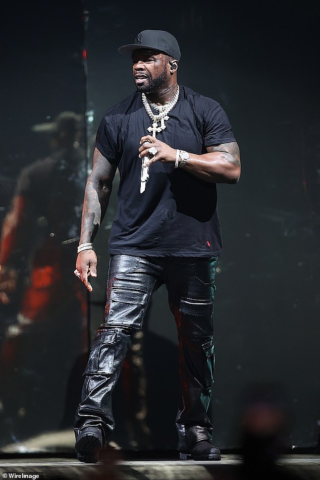50 Cent (pictured) is in the midst of playing five arena shows in capital cities Down Under