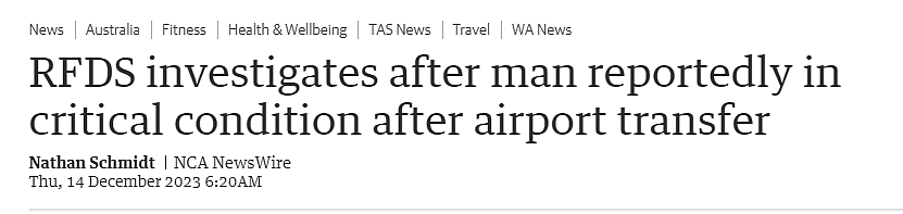 西澳男子乘机突发意外，生命垂危！家属崩溃又愤怒，多个机构将被彻查（组图） - 1
