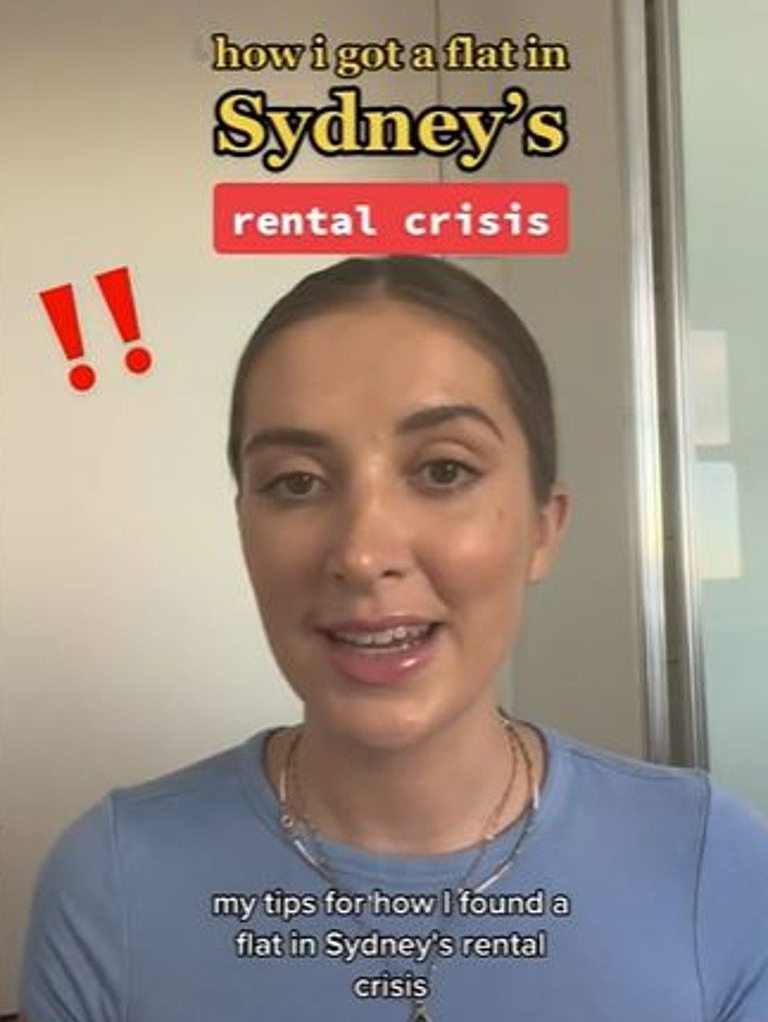 Ellie offered her tips on how to secure a rental in Sydney. Picture: @thechaoticnomad/TikTok