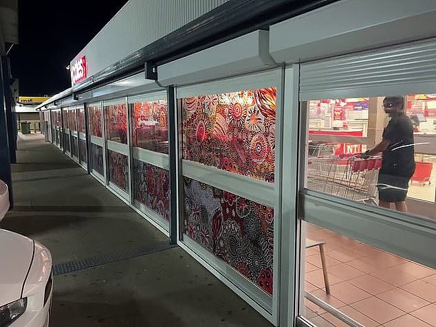 Coles Alice Springs installed new steel roller doors (above) last week to help prevent break-ins