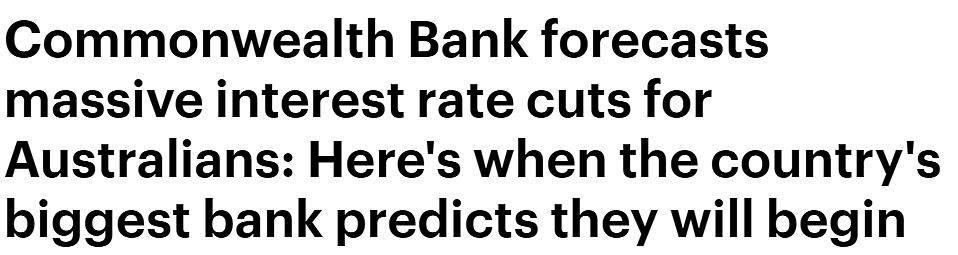 联邦银行最新预测！澳联储2年内将降息6次，利率料跌至2.85%（组图） - 1