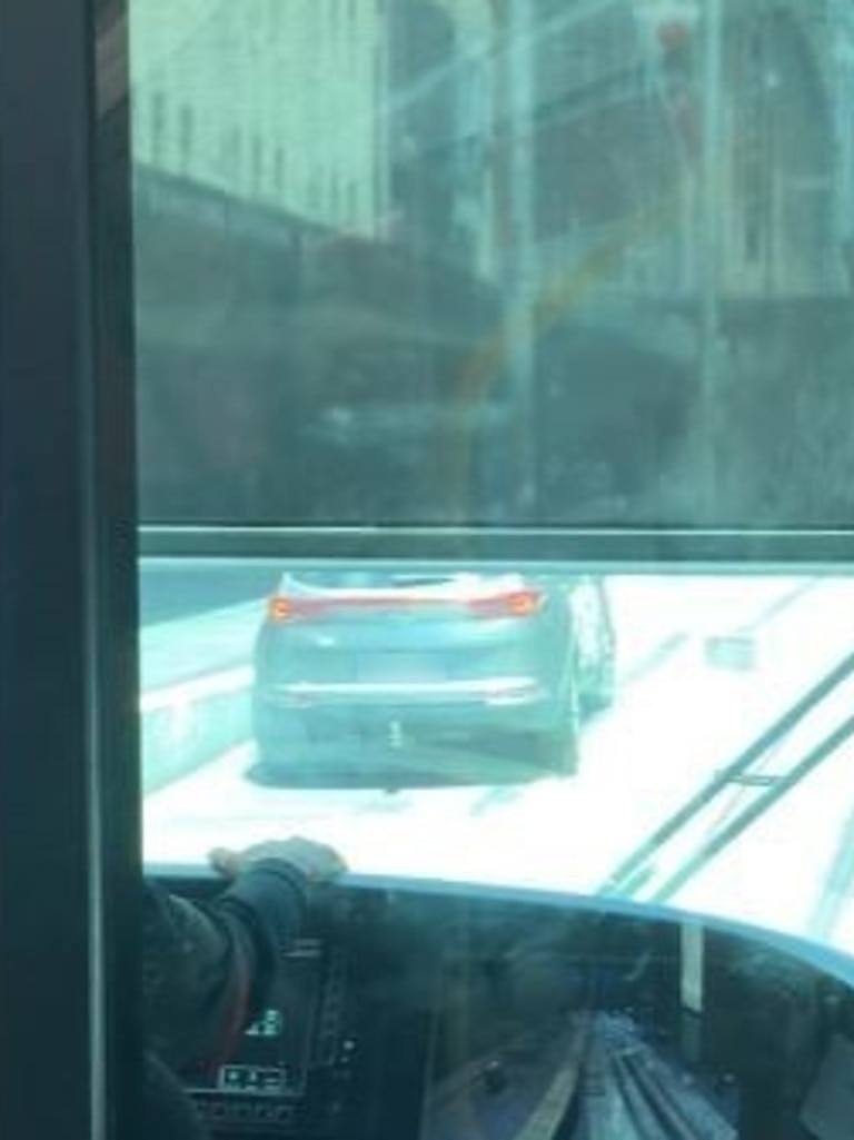 The driver caused the tram to grind to a halt. Picture: Reddit