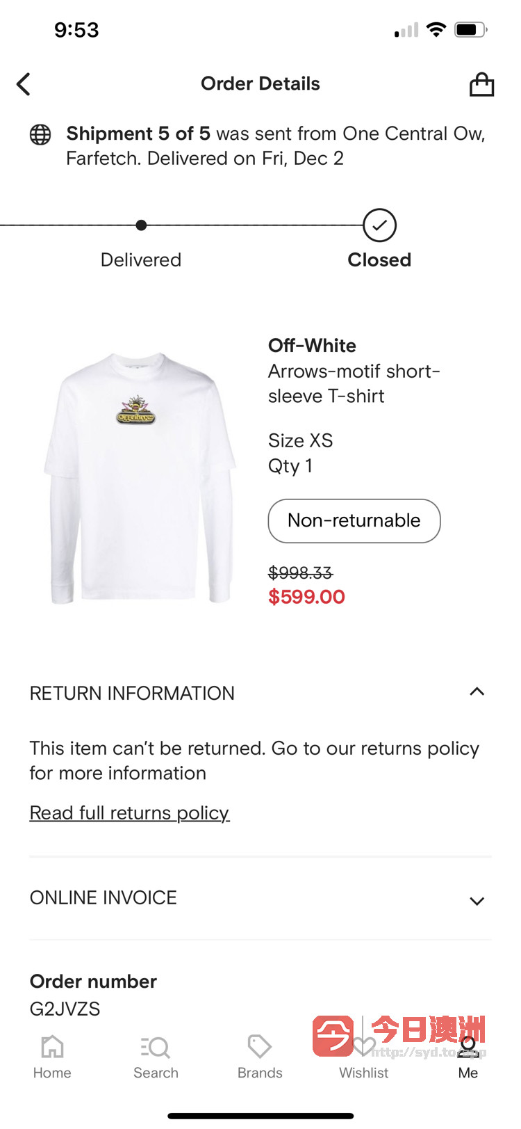 出两件全新未穿过off white T恤  可单买