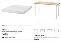 出售几乎全新海绵橡胶床垫和超大书桌