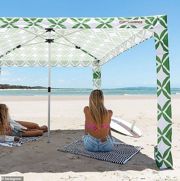 On the Coolcabanas website, it states  their structures are SPF 50 and provide 'more than double' the shade of a large beach umbrella