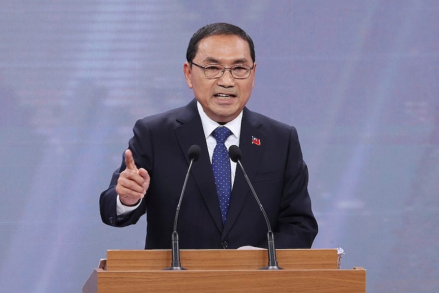 Hou Yu-ih speaks at the presidential debates 