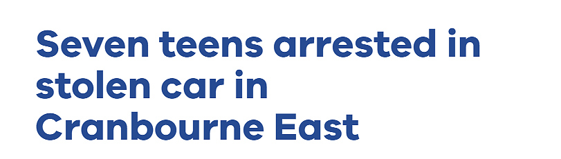涉嫌偷盗汽车，墨尔本7名青少年被捕（图） - 1