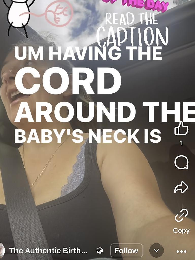 Ms Lal appears to be driving as she videos herself saying cords around babies’ necks are not a risk.