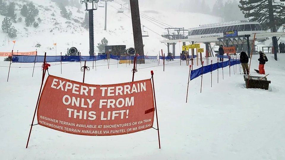 Ski resort hit by an avalanche.