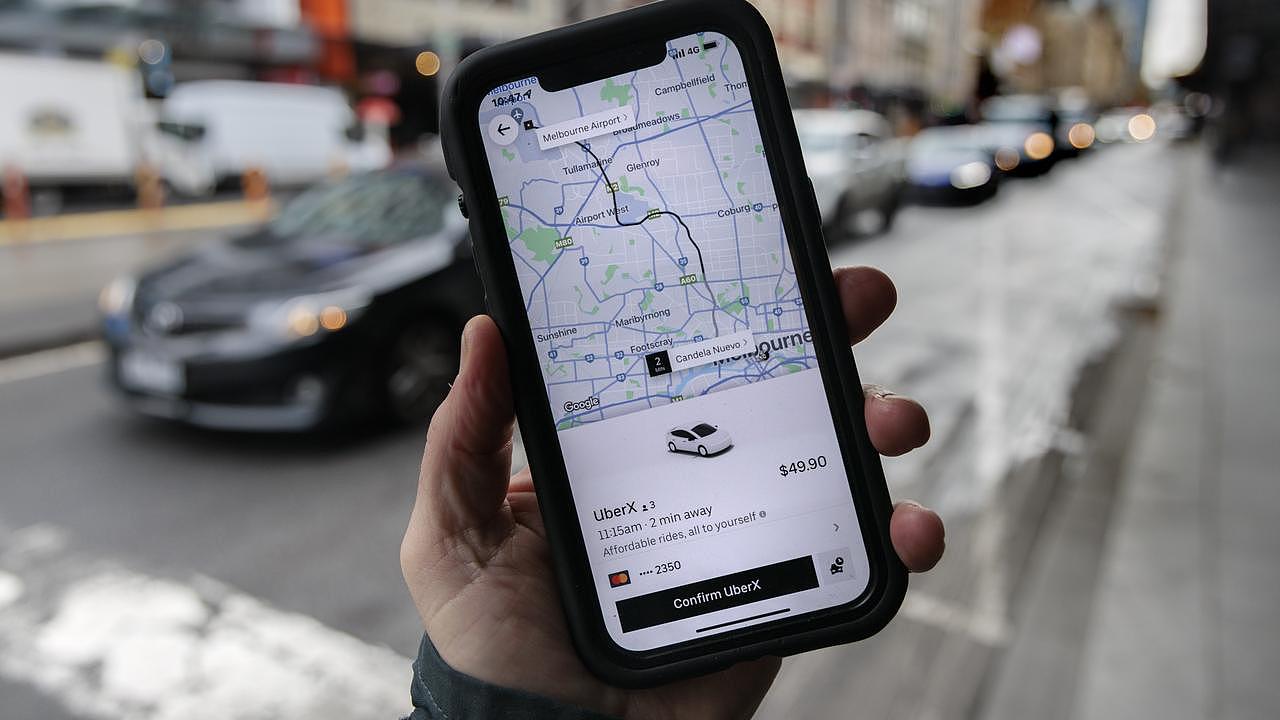 Uber will halve service fees for drivers with electric cars as part of a $26 million investment into Australia's electrical vehicle market over the next three years. Picture: NCA NewsWire / David Geraghty