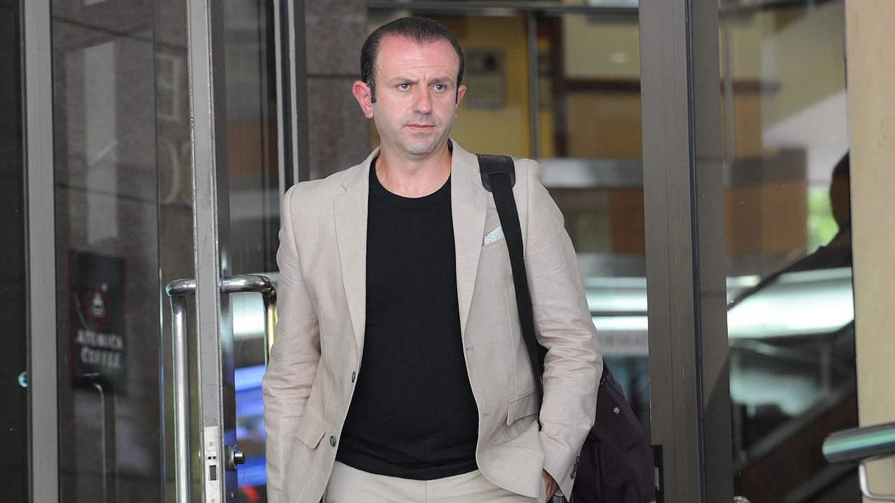 Brothel owner Peter Lazarus outside the Craig Thomson court case at Melbourne Magistrates Court.