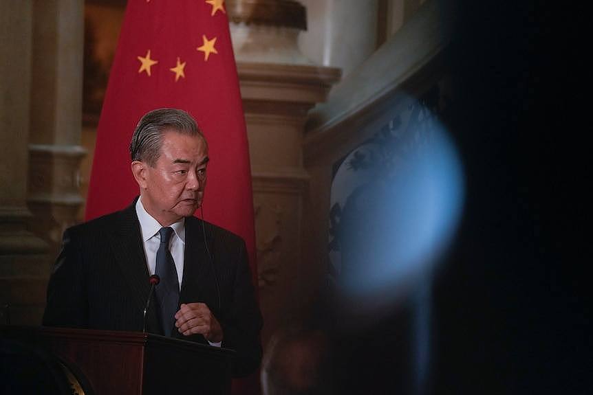 正在埃及访问的中国外长王毅