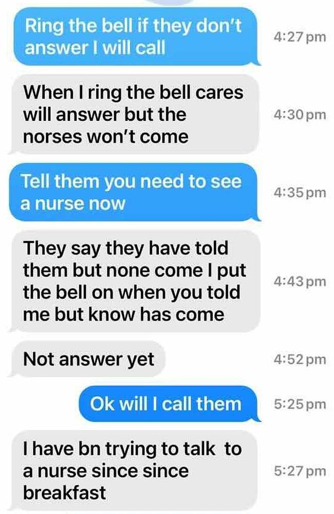 Messages sent between a Estia Care Home resident and his daughter.