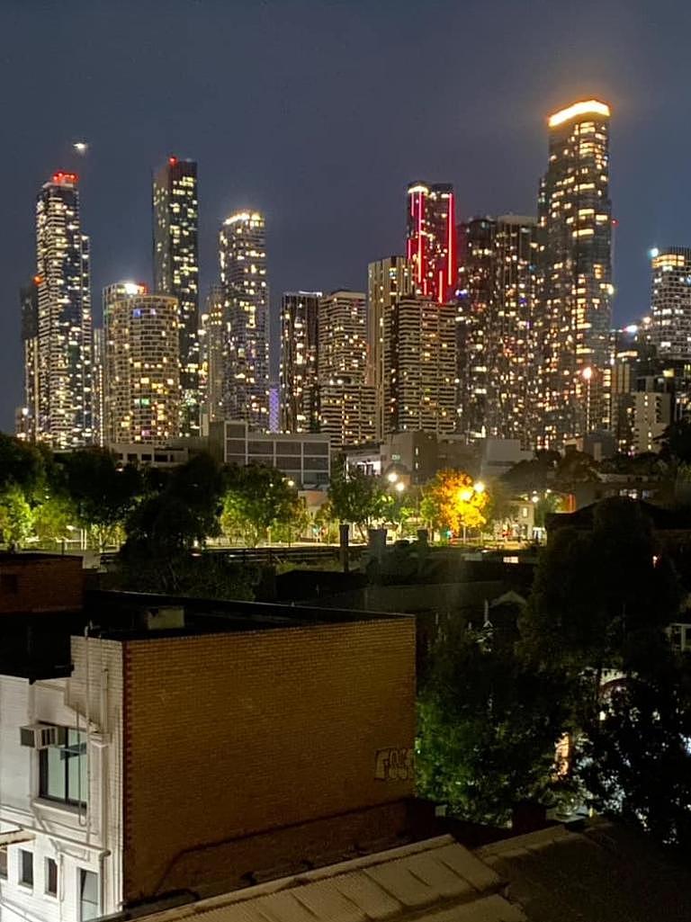 The Melbourne skyline photo that revealed an odd light in the sky this month.