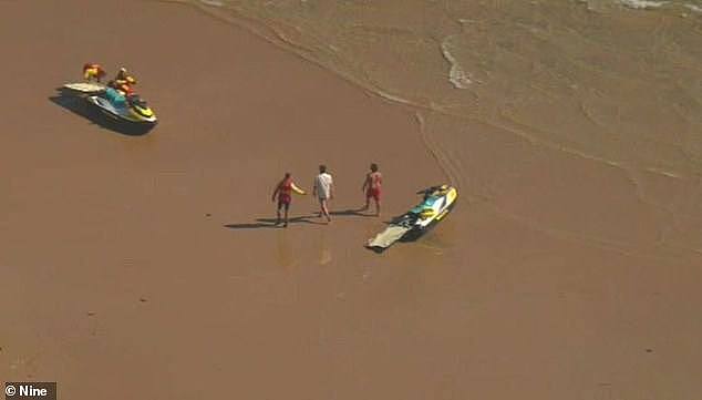 Four people died following a mass drowning incident at the Phillip Island beach on Wednesday (scene pictured)