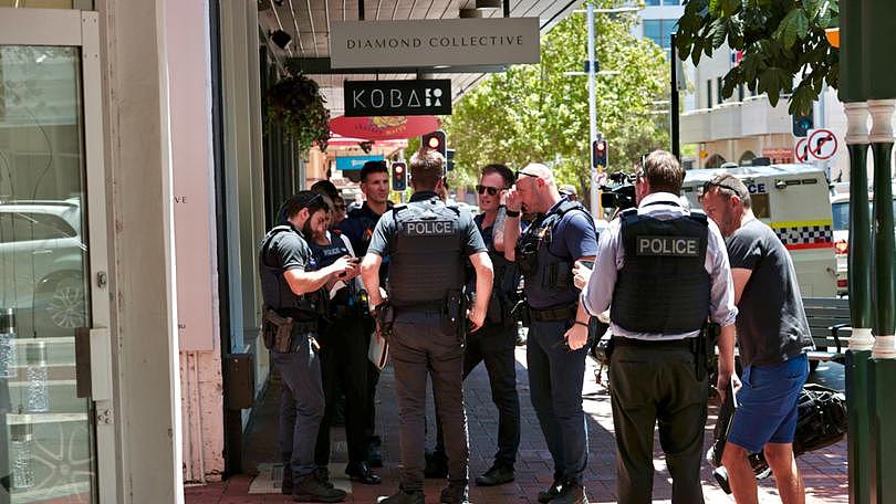 The scene of a jewellery heist at Diamond Collective in Subiaco