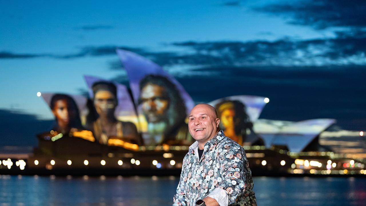 Indigenous artist Brett Leavy completed the work. Picture: Wendell Teodoro/Getty Images