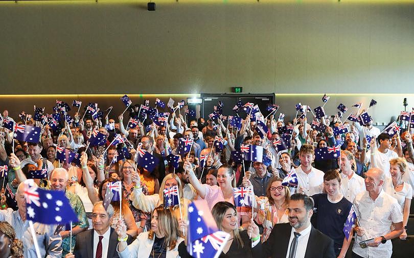 The citizenship ceremony was the biggest in the country.