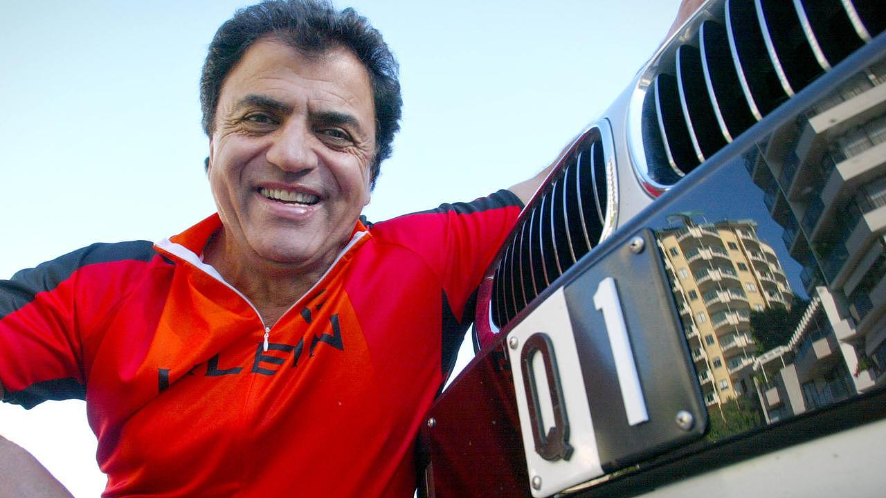 Hairdressing mogul Stefan with his Q1 number plate which has sold for more than $5m at auction.
