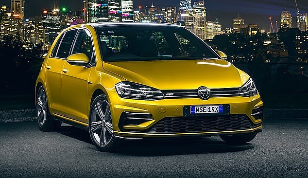 A recall has been issued for Volkswagen cars including Golf models made between 2019 and 2023 (pictured)