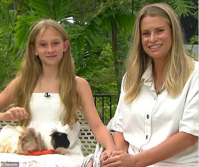Rosie Wightman (left) appeared on Sunrise with her beloved guinea pigs and mum Grace (right) to relive the terrifying ordeal