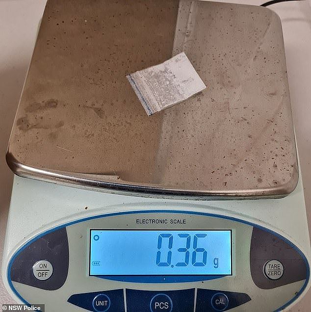 A driver accidentally handed over a bag of cocaine during a roadside breath test near Sydney