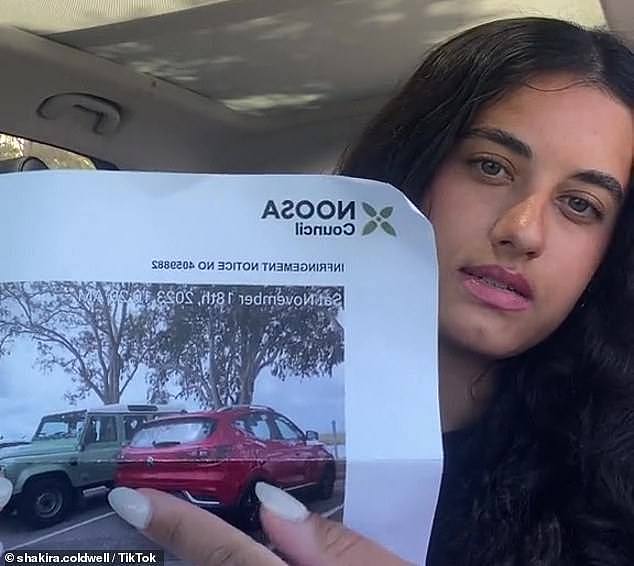 TikToker Shakira Coldwell (pictured) has already got more that 600 responses to her video questioning a parking and asking if anyone else had ever heard of it