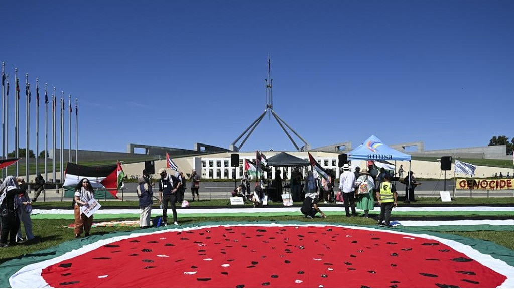 大批亲巴抗议者涌上澳洲街头！游行至国会大厦，高喊“艾博年，羞耻”（组图） - 5