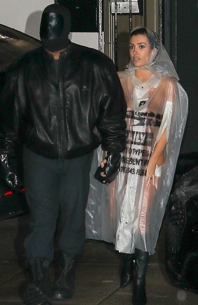 Kanye West and Bianca Censori were pictured leaving a studio session in Los Angeles. Picture: The Daily Stardust/ Khrome / BACKGRID