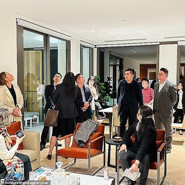 Anthony Albanese has launched a crackdown on foreigners buying property in Australia after record-high immigration caused a housing shortage (pictured are prospective buyers of a unit at Chatswood on Sydney's lower north shore)