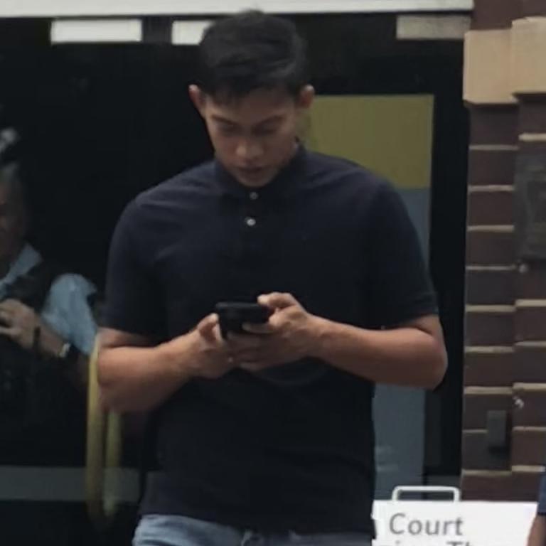 Tradesman Edilberto Jr Dequina Billoso, 26, of Castle Hill, outside Manly Local Court on Wednesday. Picture: Manly Daily