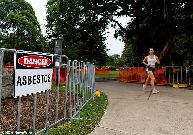 Victoria Park (pictured) at Camperdown is among dozens of parklands across Sydney contaminated with asbestos-laden mulch