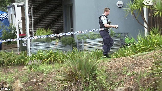The woman and child were located at an address in Briens Road, North Parramatta, shortly after the man's body was found 5km away in Baulkham Hills around 11am (pictured)