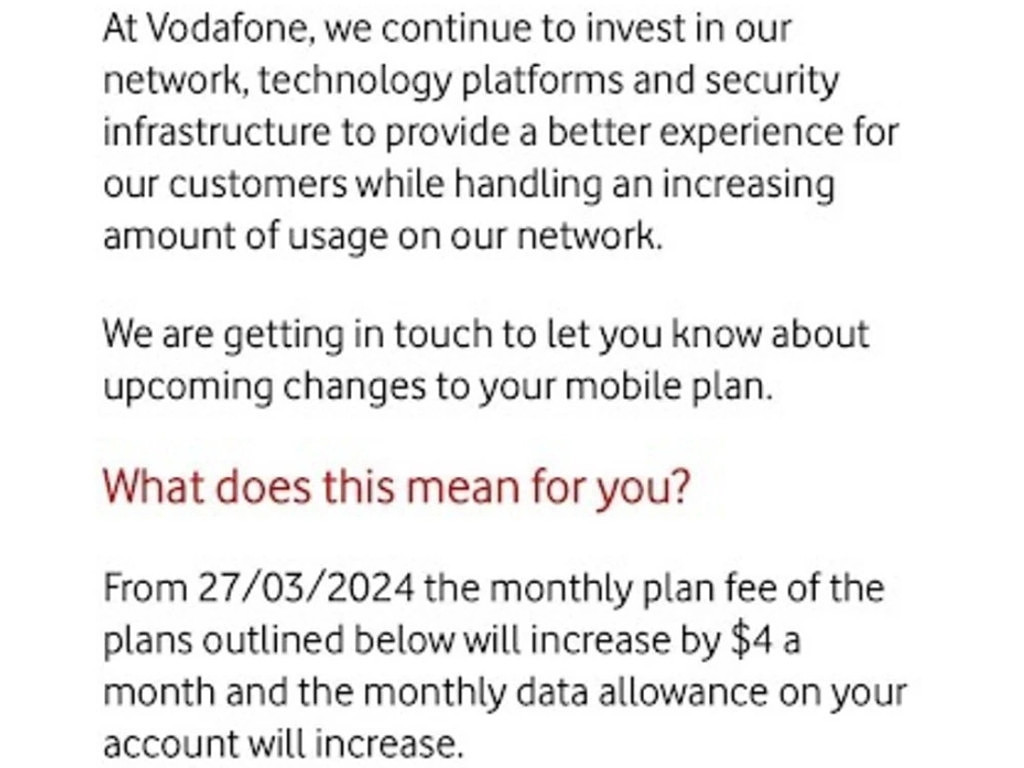 Vodafone手机套餐要涨价！月租贵了$4，3月27日生效（组图） - 2