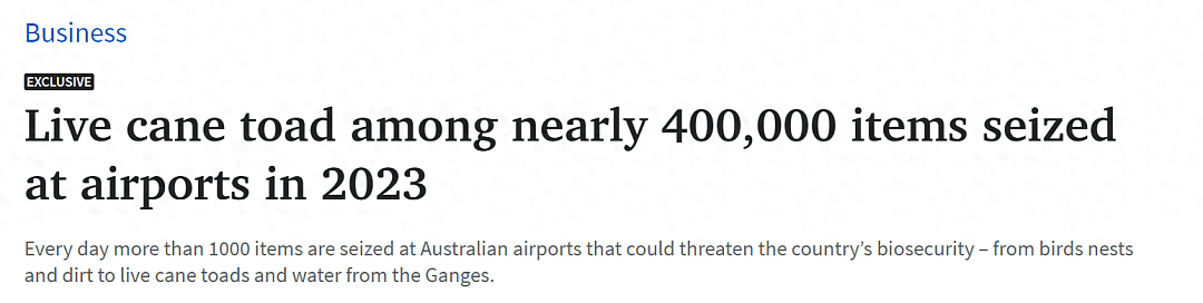 恒河水、臭虫！一年40万件，你永远想不到有人会带什么来澳洲（组图） - 1