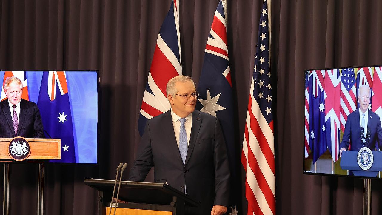 Scott Morrison’s new job is an adviser to a company with AUKUS links. Picture: Newswire/Gary Ramage