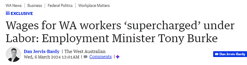 工资增长率达4.7%！工党上台以来，西澳10年来首次涨薪最快（图） - 1