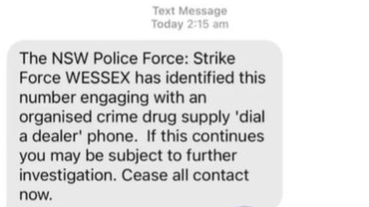 About 50,000 people received this text message from NSW Police. Picture: TikTok@jahankalantarofficial