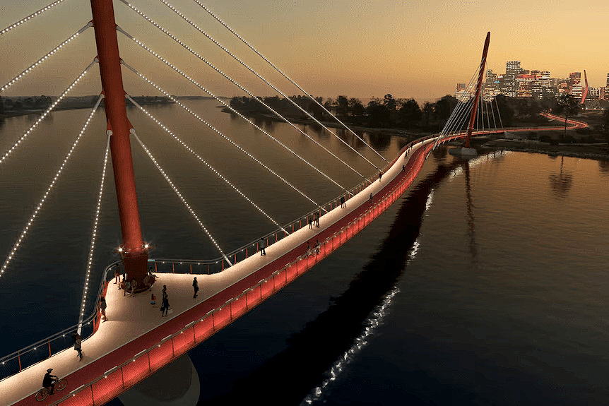珀斯天鹅河大桥酷炫细节曝光，艺术效果拉满，将成为西澳新地标，预计年底竣工（组图） - 3