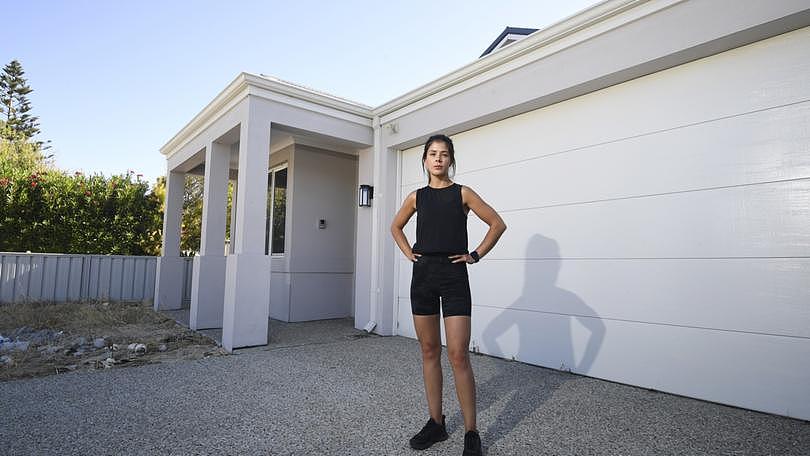 Juliana Tigan pictured in her yet to be finished home in Padbury.