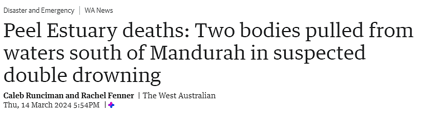 悲剧！西澳两亚裔疑因捕蟹遇害，遗体已从河中打捞出（图） - 1
