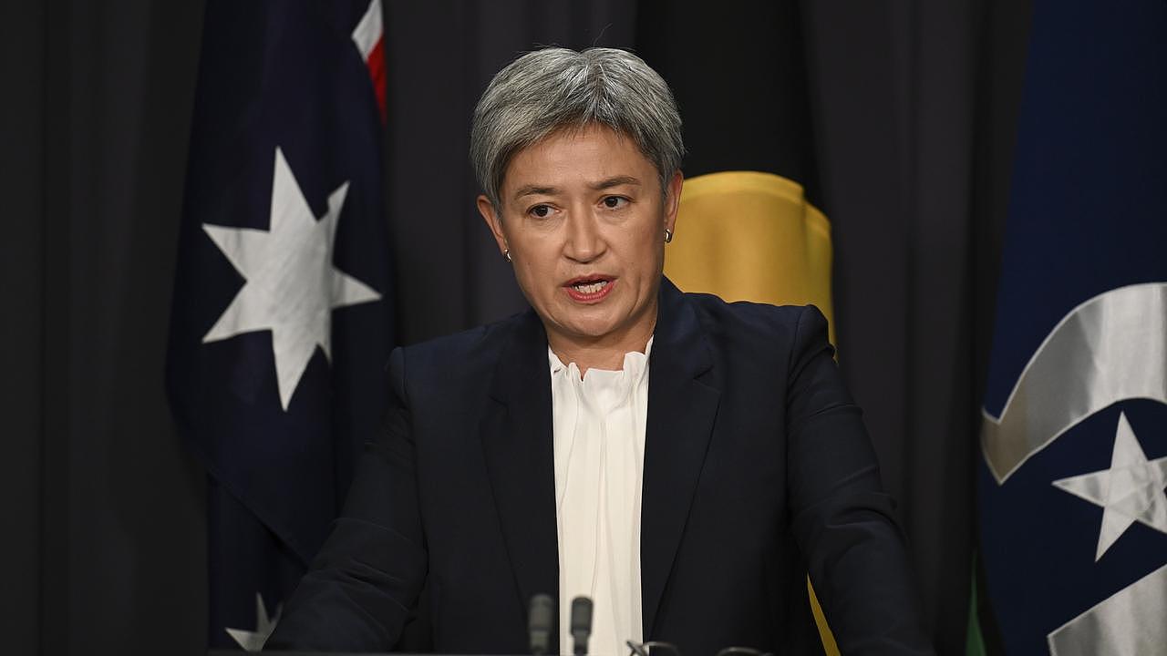Foreign Affairs Minister Penny Wong made the announcement on Friday. Picture: NCA NewsWire / Martin Ollman
